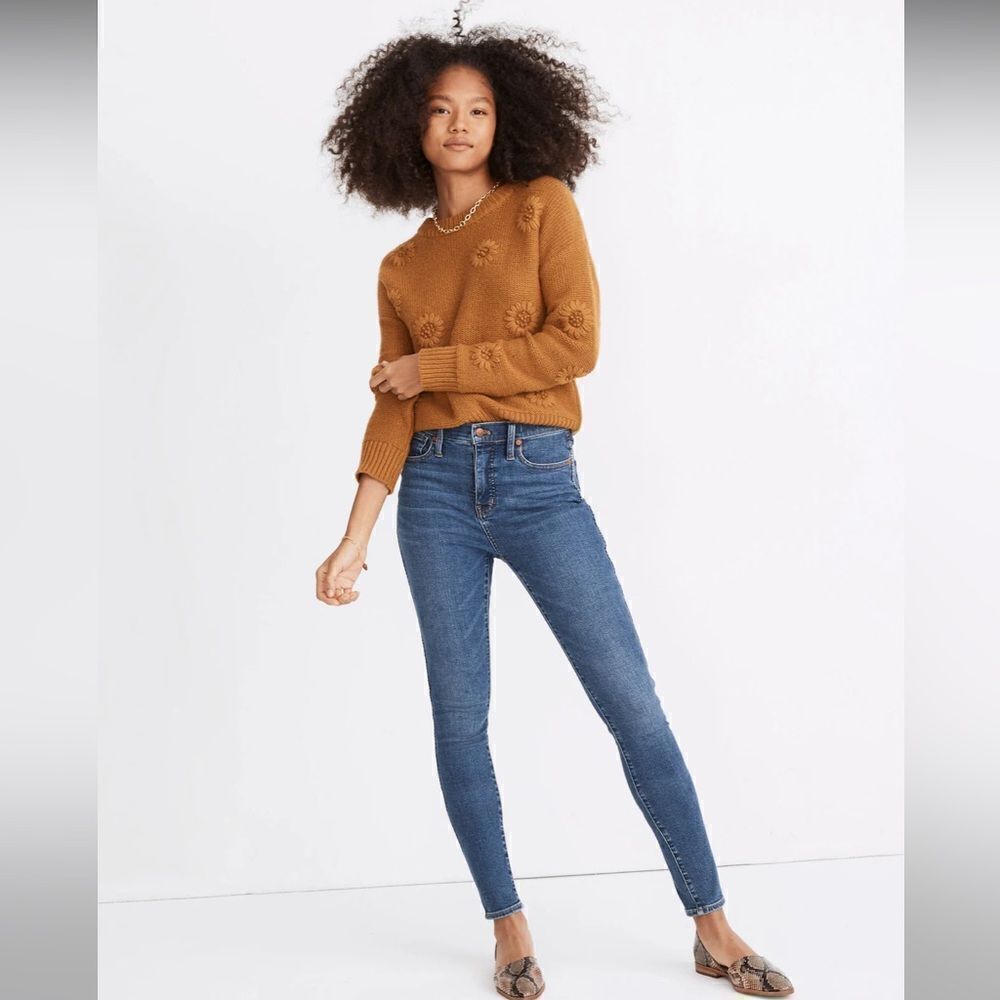 MADEWELL 10" High-Rise Tencel Skinny Jeans in Wendover Wash Sz 28 MA616